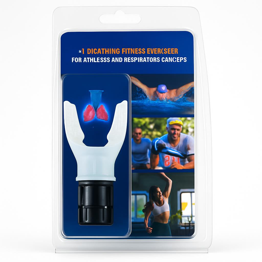 Breathing Trainer Respirator Mouthpiece for Enhanced Lung Capacity