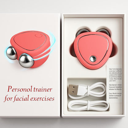 Pink V-Shaped Facial Massager for Wellness and Sustainability