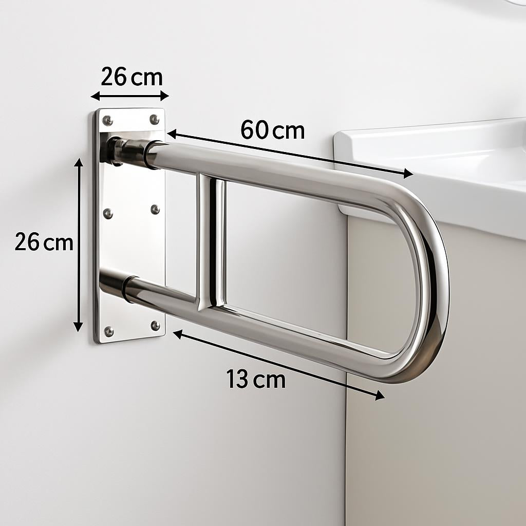 L-Shaped Stainless Steel Bathroom Safety Grab Bar