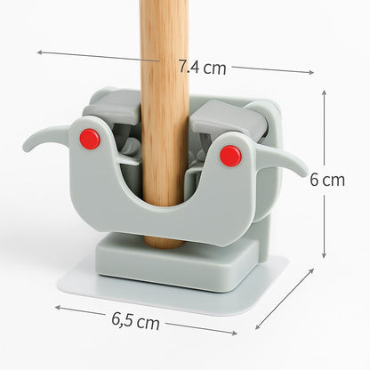 Eco-Friendly Wall-Mounted Mop and Broom Holder