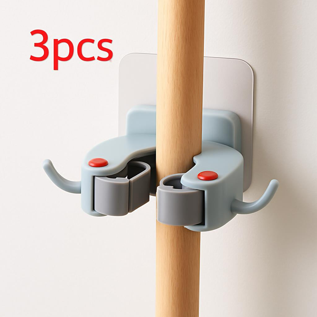 Eco-Friendly Wall-Mounted Mop and Broom Holder