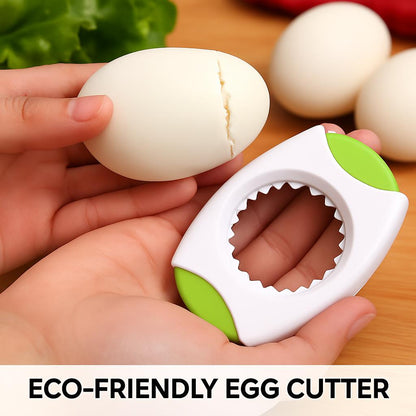 Eco-Friendly Egg Cutter in White and Green
