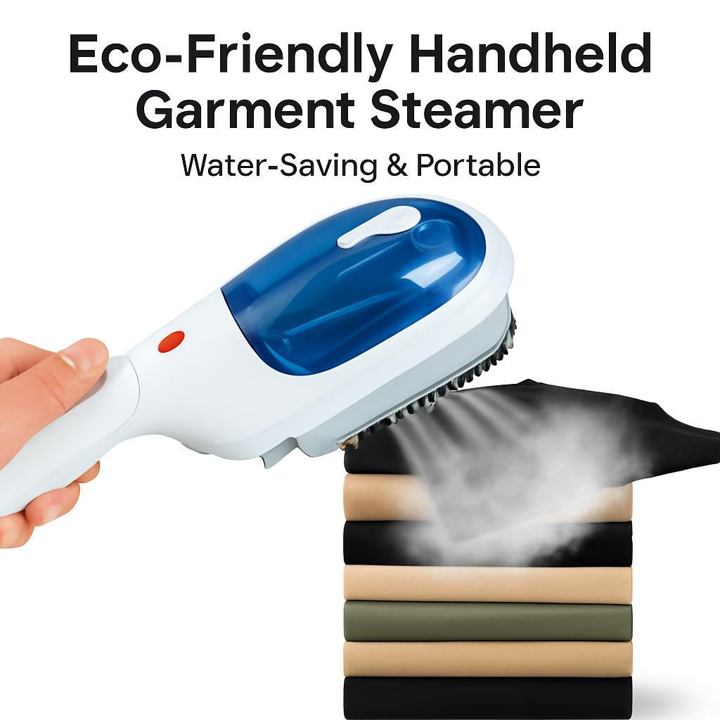 Eco-Friendly Handheld Garment Steamer - Water-Saving & Portable