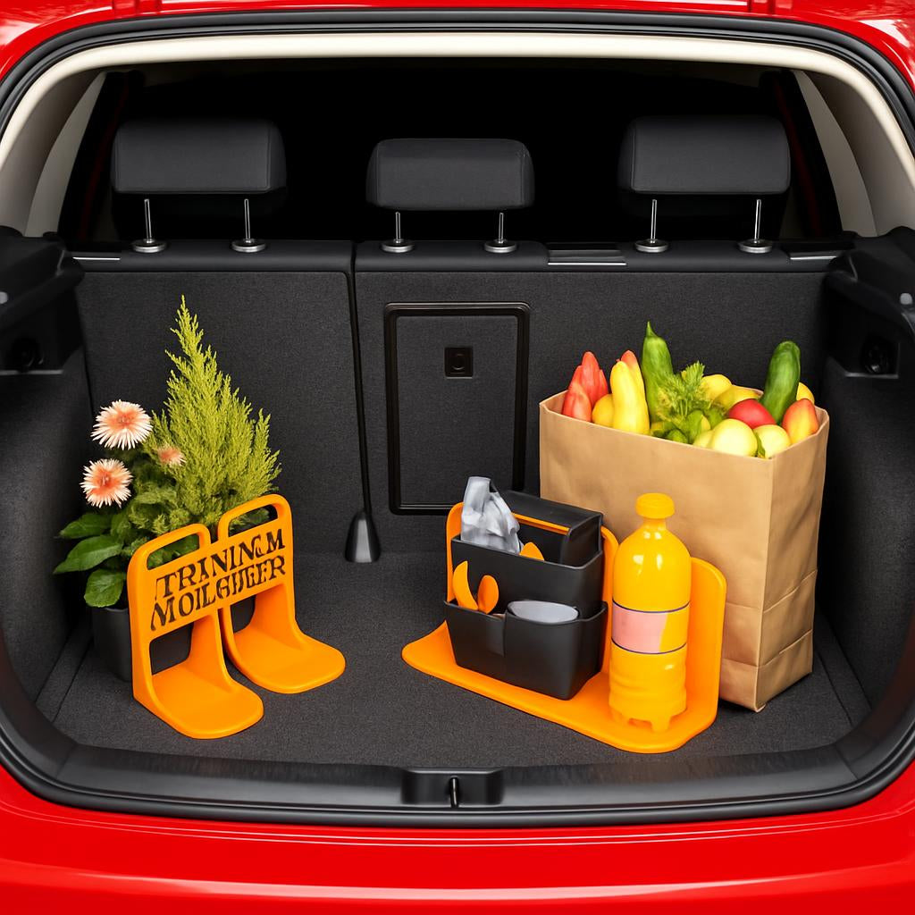 Eco-Friendly Orange Trunk Organizer for Sustainable Car Storage