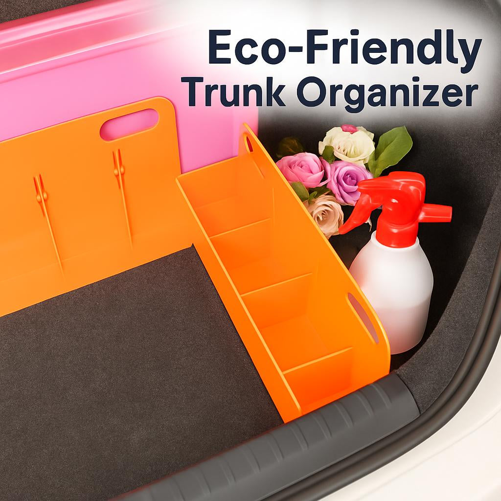 Eco-Friendly Orange Trunk Organizer for Sustainable Car Storage