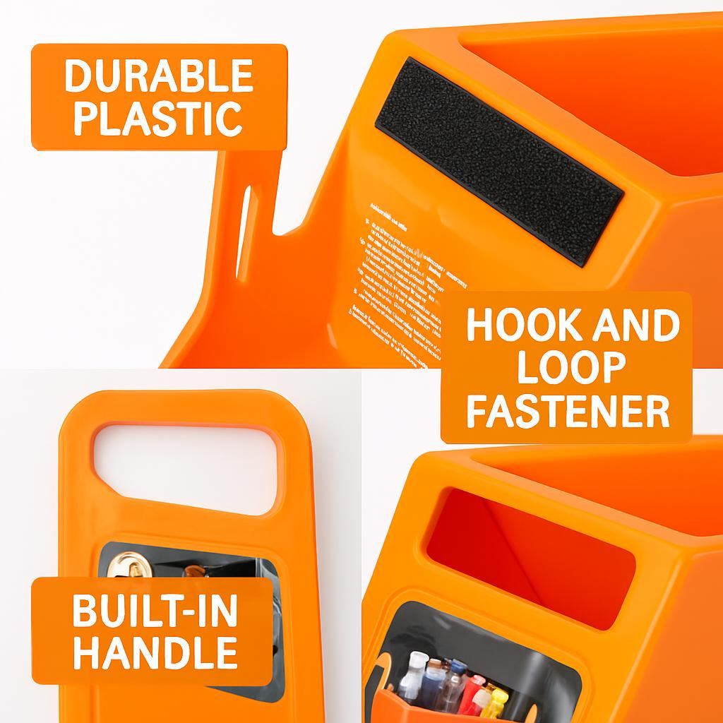 Eco-Friendly Orange Trunk Organizer for Sustainable Car Storage