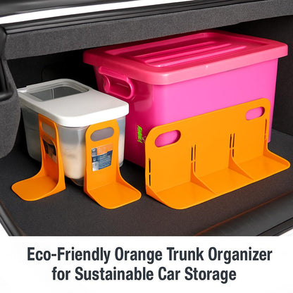 Eco-Friendly Orange Trunk Organizer for Sustainable Car Storage