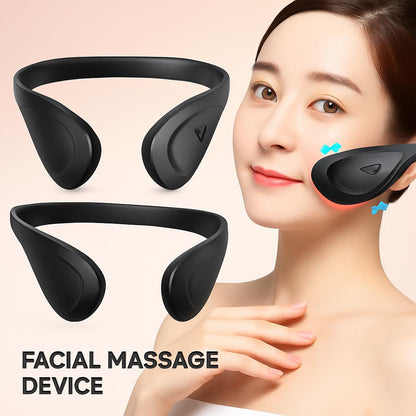 Black Ergonomic Facial Massage Device for Wellness and Sustainability
