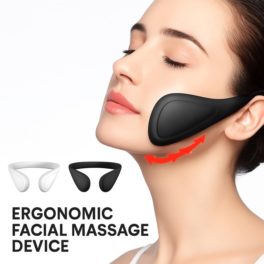 Eco-Friendly Black Ergonomic Facial Massage Device