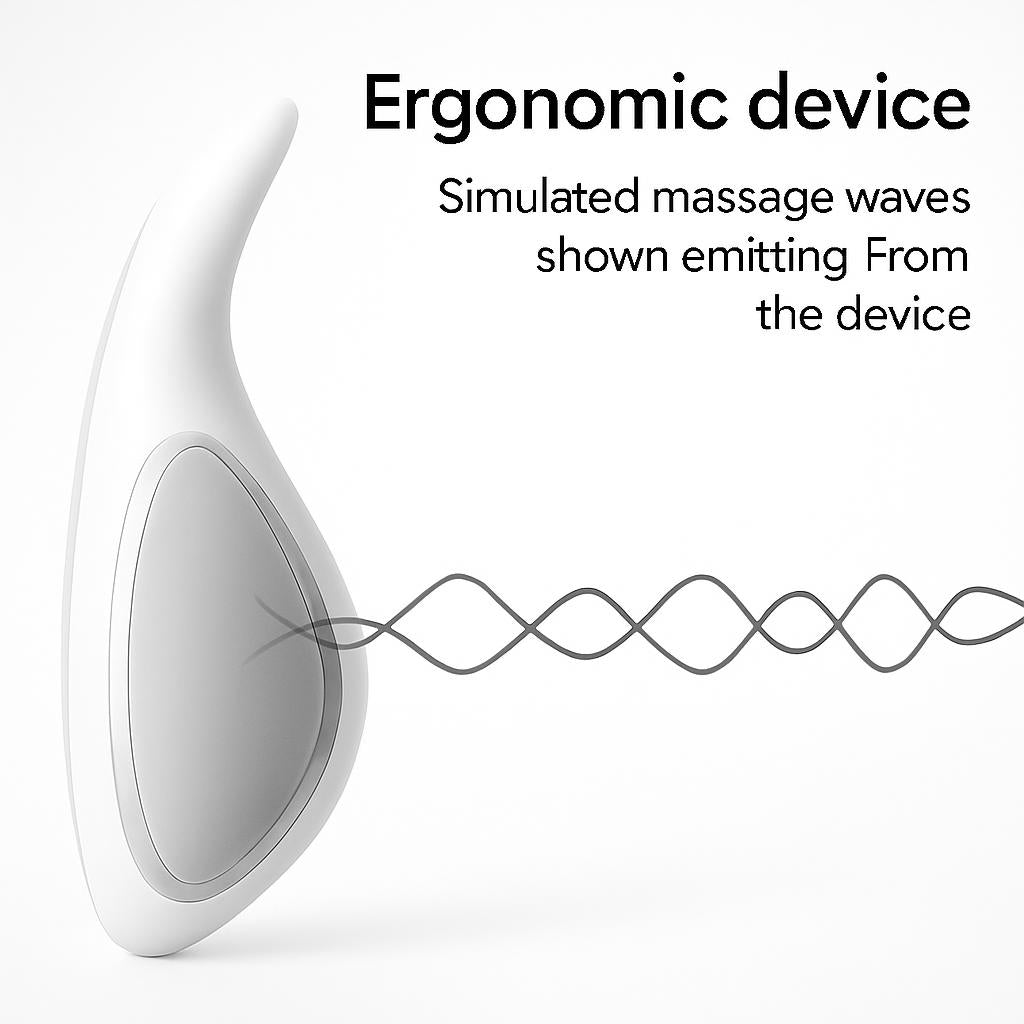 Eco-Friendly Black Ergonomic Facial Massage Device