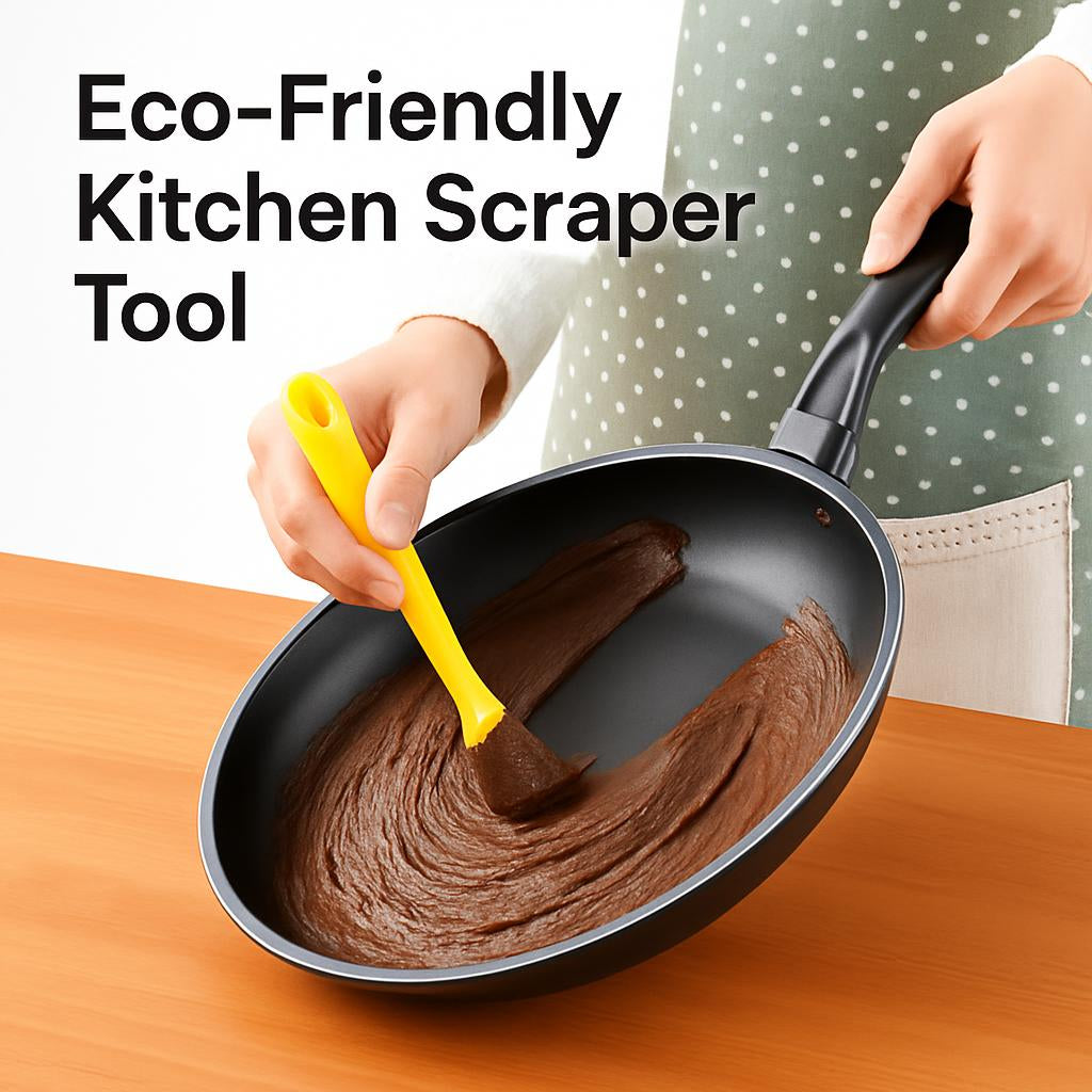 Eco-Friendly Kitchen Scraper Tool - Durable Silicone Cleaning Aid