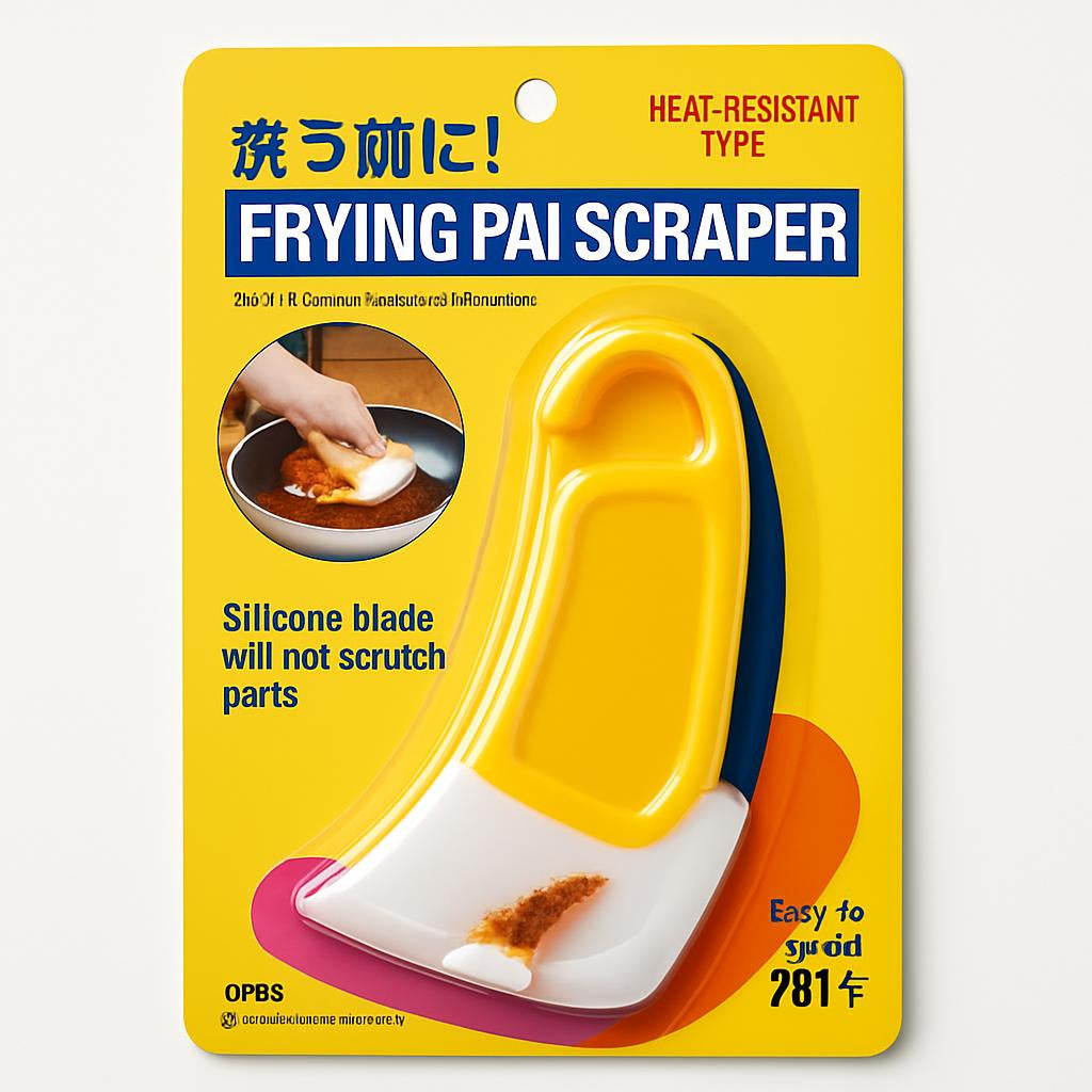 Eco-Friendly Kitchen Scraper Tool - Durable Silicone Cleaning Aid