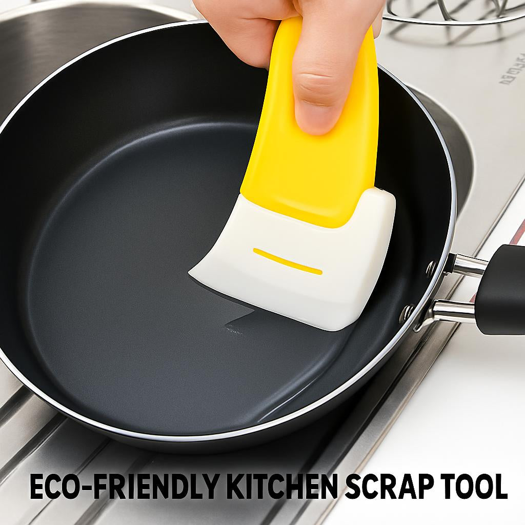 Eco-Friendly Kitchen Scraper Tool - Durable Silicone Cleaning Aid