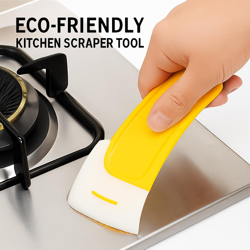 Eco-Friendly Kitchen Scraper Tool - Durable Silicone Cleaning Aid