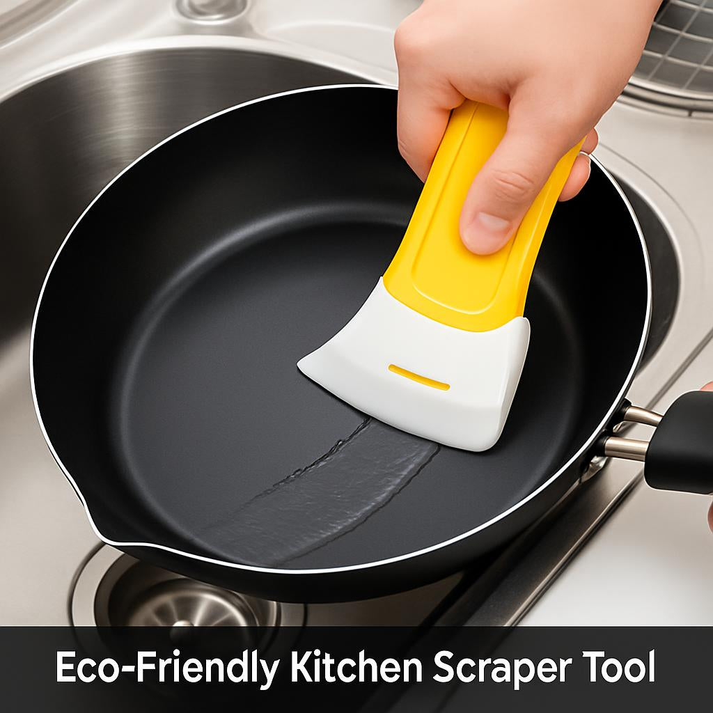 Eco-Friendly Kitchen Scraper Tool - Durable Silicone Cleaning Aid