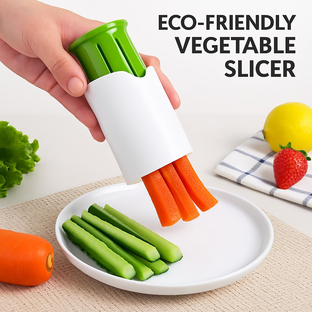Eco-Friendly Vegetable Slicer in Green and White