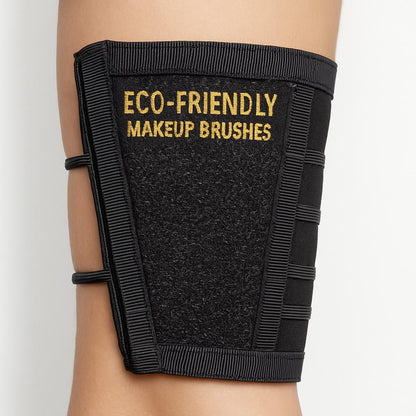 Eco-Friendly Makeup Brush Arm Strap Holder - Black & Gold