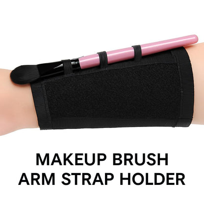 Eco-Friendly Makeup Brush Arm Strap Holder - Black & Gold