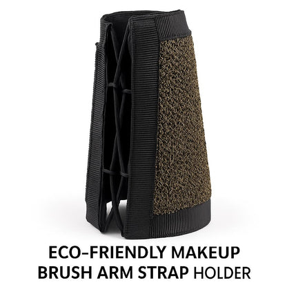 Eco-Friendly Makeup Brush Arm Strap Holder - Black & Gold