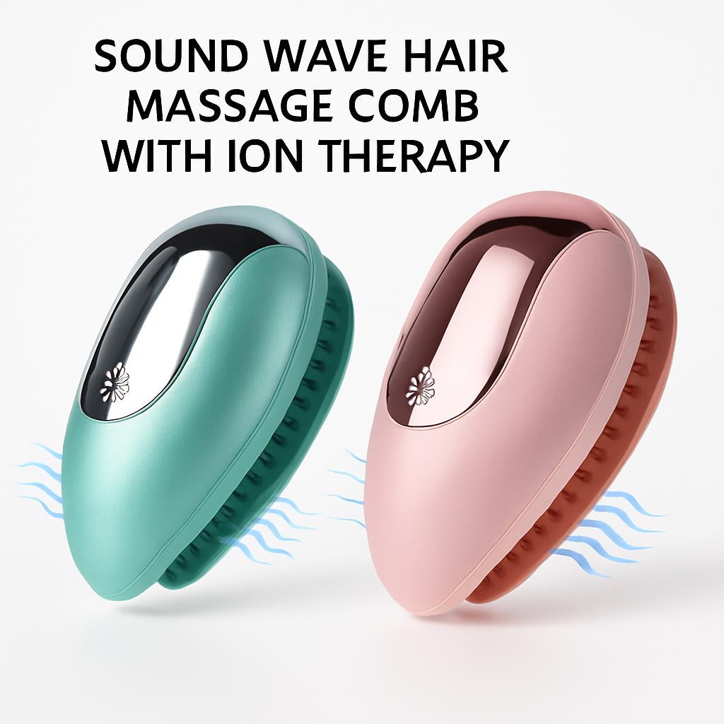 Sound Wave Hair Massage Comb with Ion Therapy