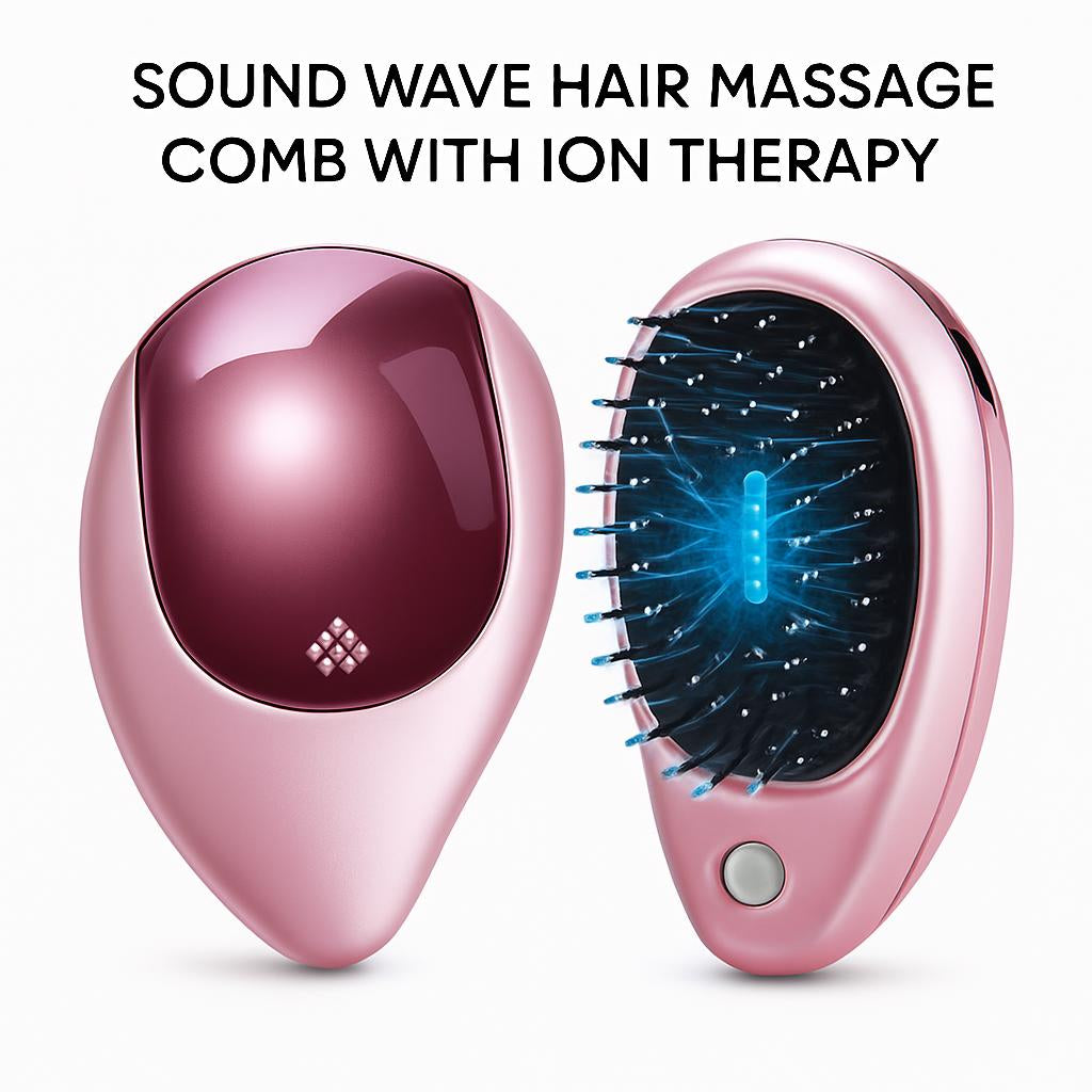 Sound Wave Hair Massage Comb with Ion Therapy