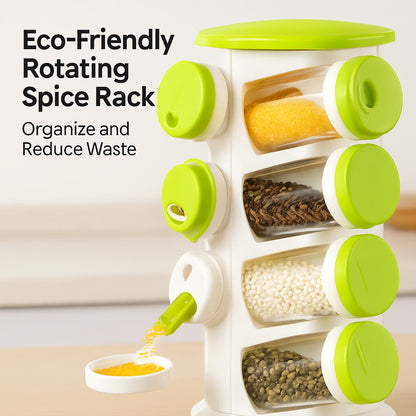 Eco-Friendly Rotating Spice Rack - Organize and Reduce Waste