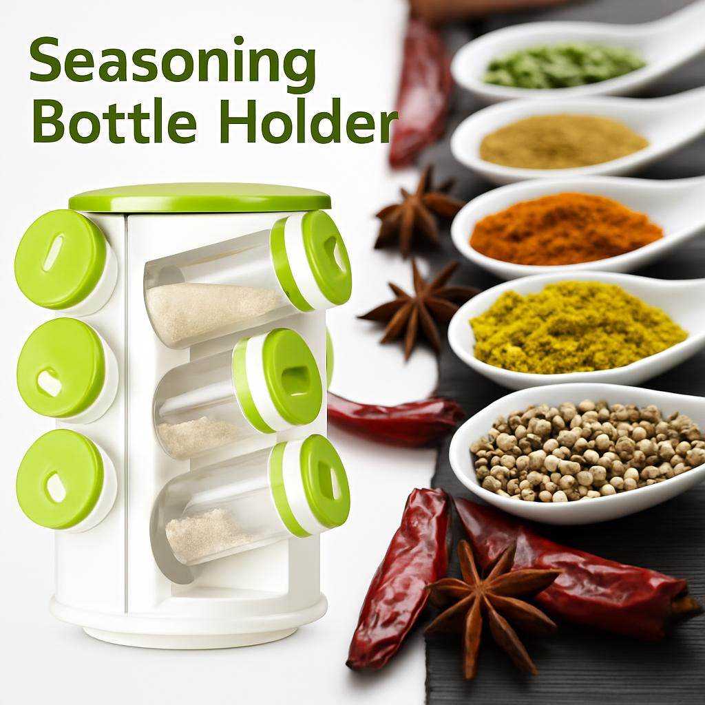 Eco-Friendly Rotating Spice Rack - Organize and Reduce Waste