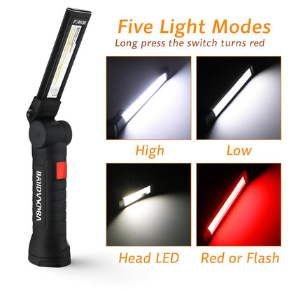 USB Rechargeable COB LED Tactical Flashlight & Lantern