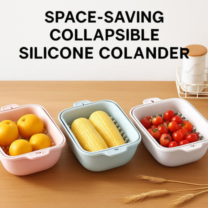 Space-Saving Collapsible Silicone Colander