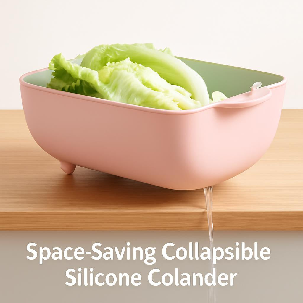 Space-Saving Collapsible Silicone Colander