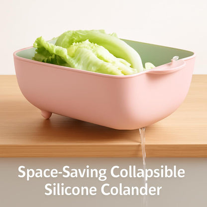 Space-Saving Collapsible Silicone Colander
