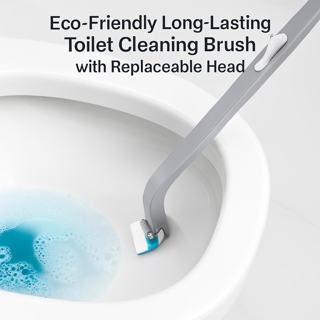 Eco-Friendly Long-Lasting Toilet Cleaning Brush with Replaceable Head