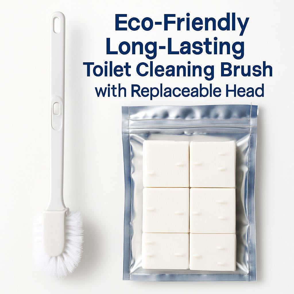 Eco-Friendly Long-Lasting Toilet Cleaning Brush with Replaceable Head