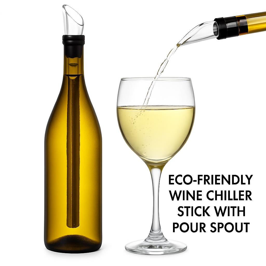 Wine Chiller Stick with Pour Spout - Eco-Friendly Wine Accessory