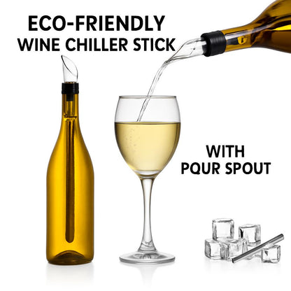 Eco-Friendly Wine Chiller Stick with Pour Spout