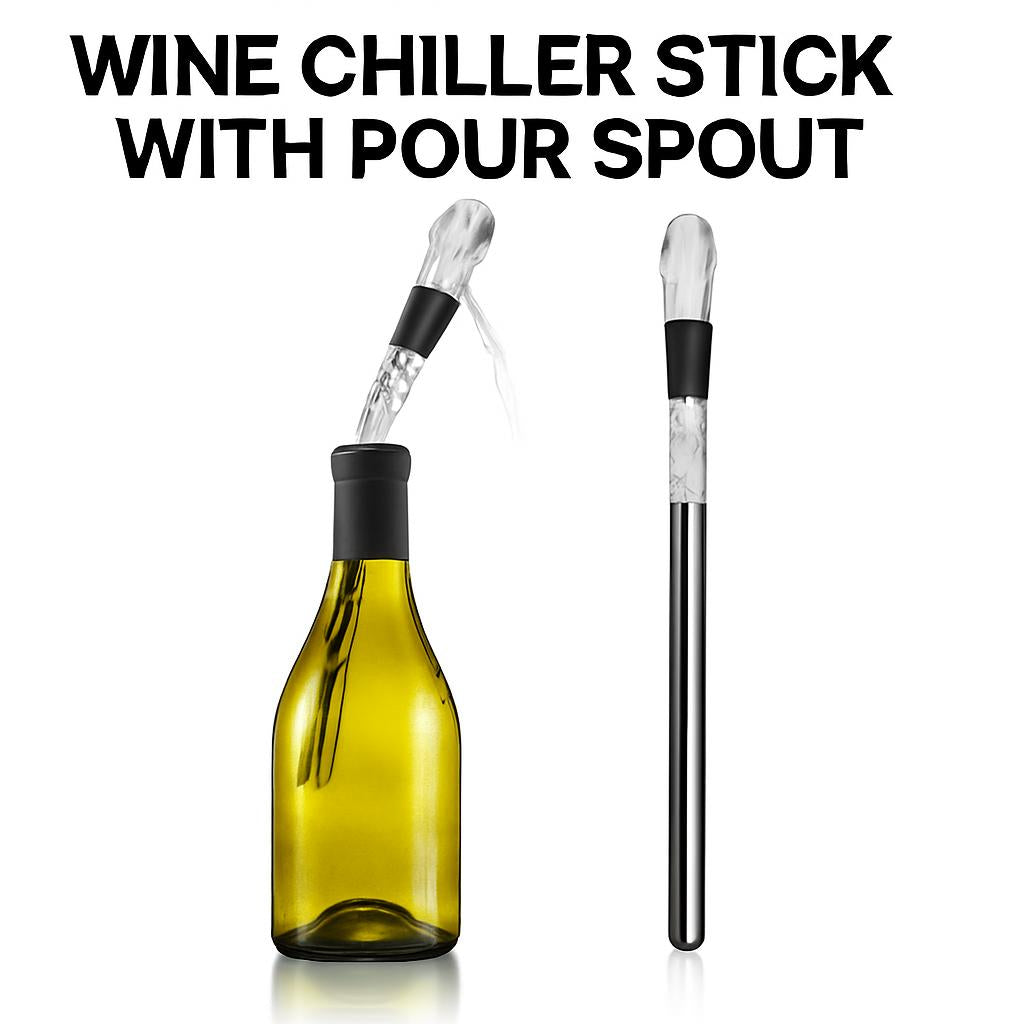 Eco-Friendly Wine Chiller Stick with Pour Spout