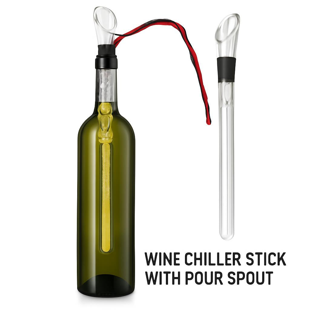 Eco-Friendly Wine Chiller Stick with Pour Spout
