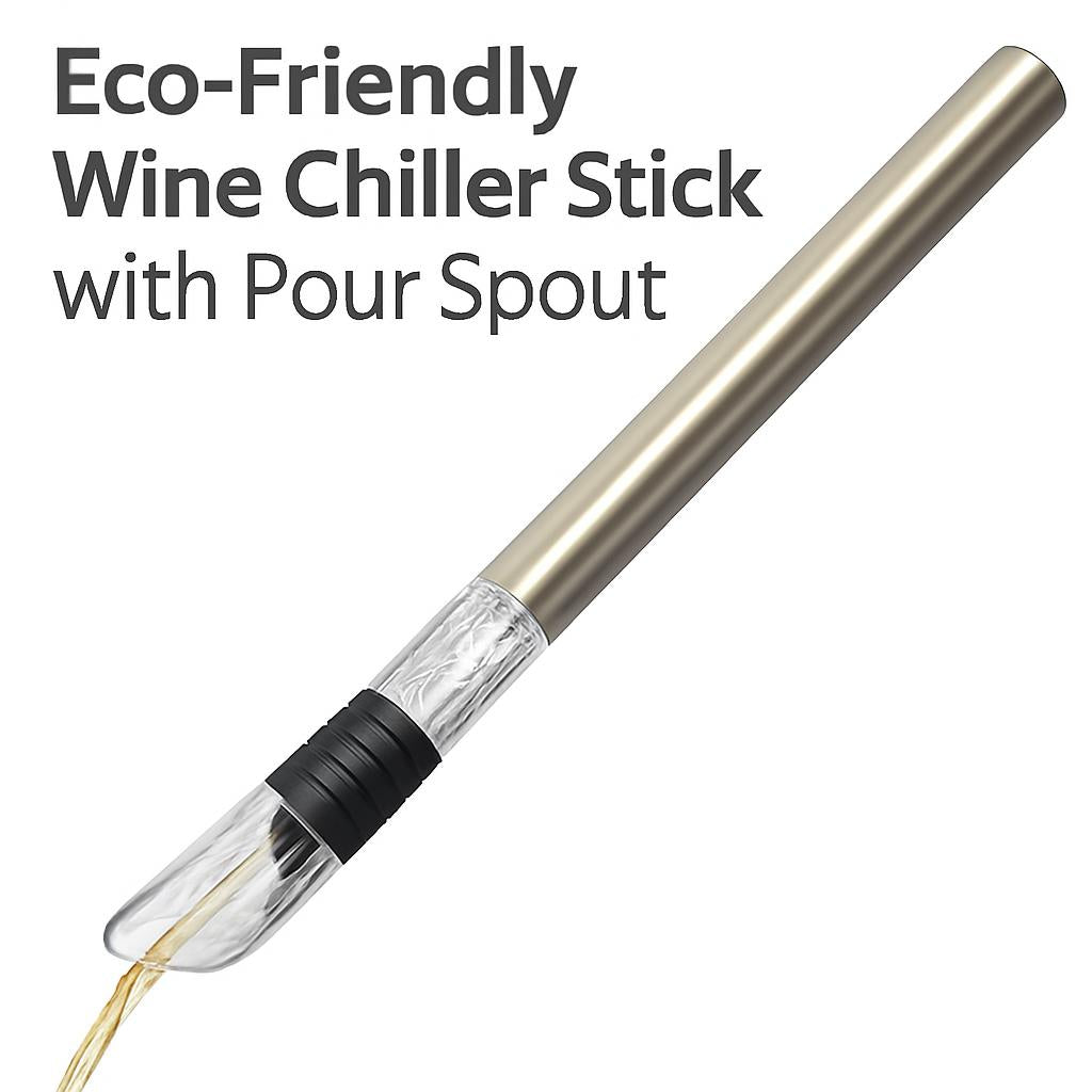 Eco-Friendly Wine Chiller Stick with Pour Spout
