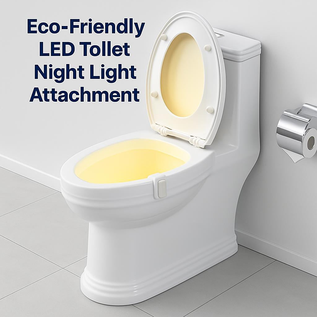 Energy-Efficient LED Night Light Toilet with Water-Saving Features