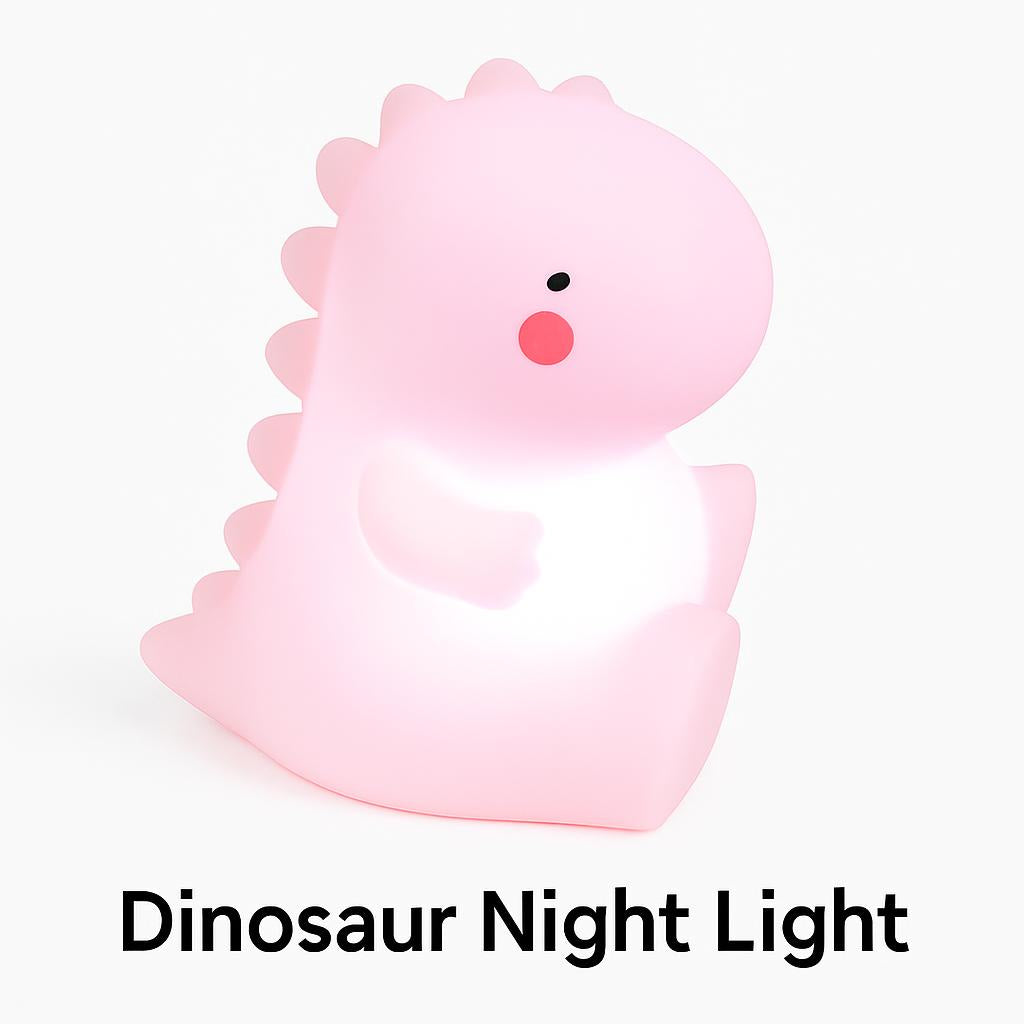 Pink Dinosaur LED Night Light for Kids