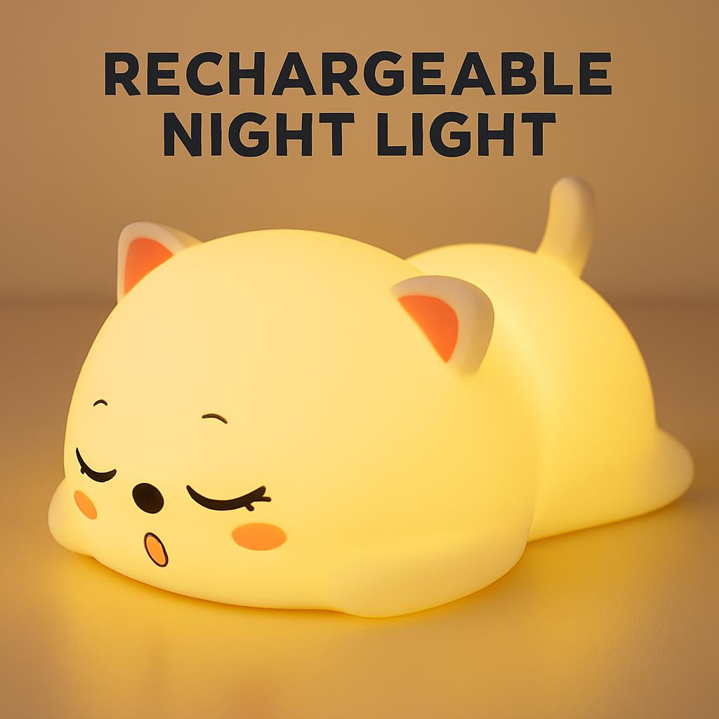 Cat-Shaped Eco-Friendly Rechargeable Night Light