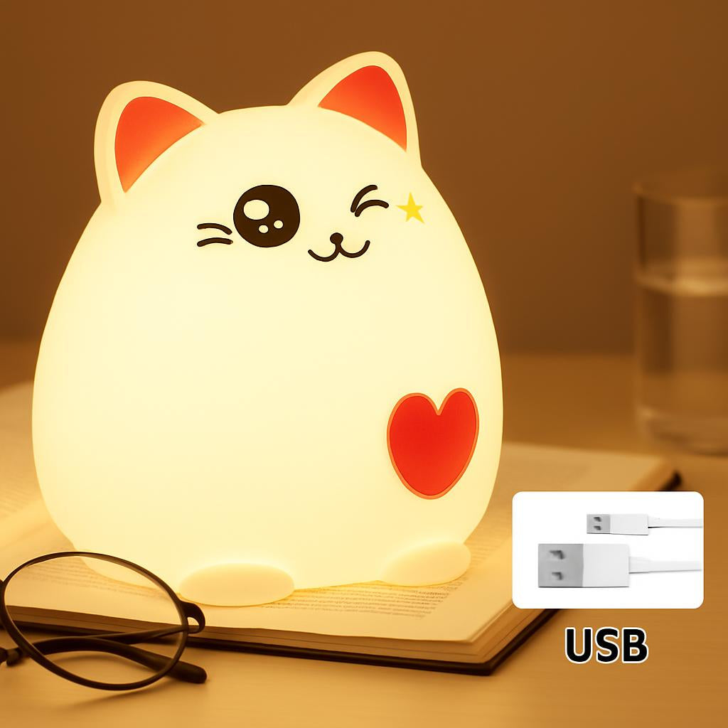 Cat-Shaped Eco-Friendly Rechargeable Night Light