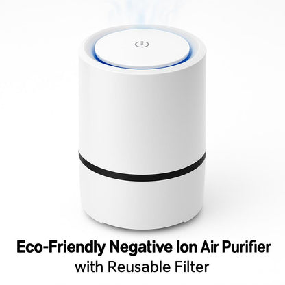 Eco-Friendly Negative Ion Air Purifier with Reusable Filter