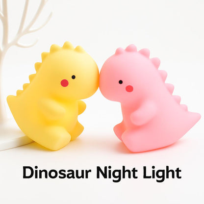 Pink Dinosaur LED Night Light for Kids