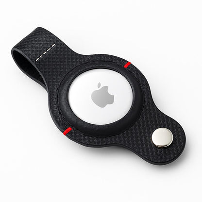 Durable Black AirTag Keychain Holder for Secure Tracking