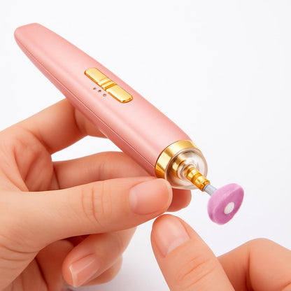 Rechargeable Pink Electric Nail File Set with USB Charging