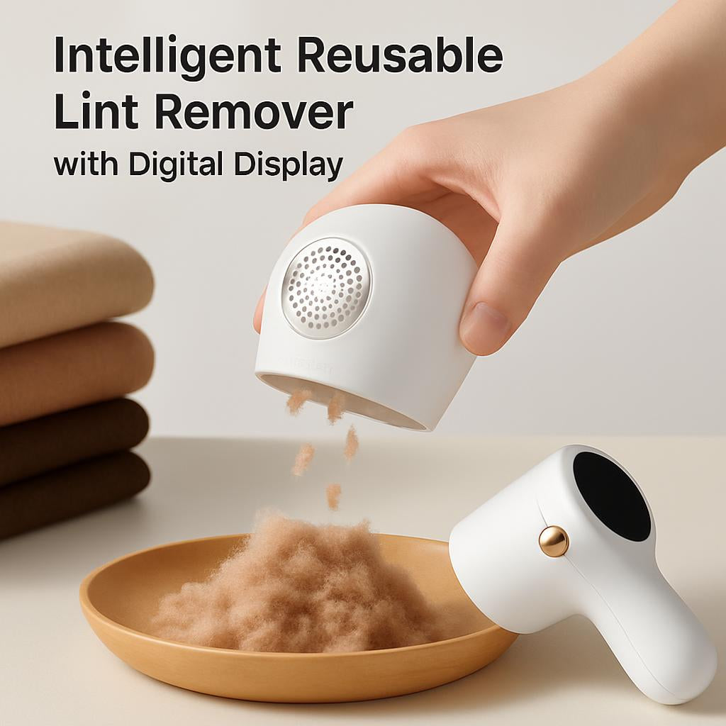 Intelligent Reusable Lint Remover with Digital Display
