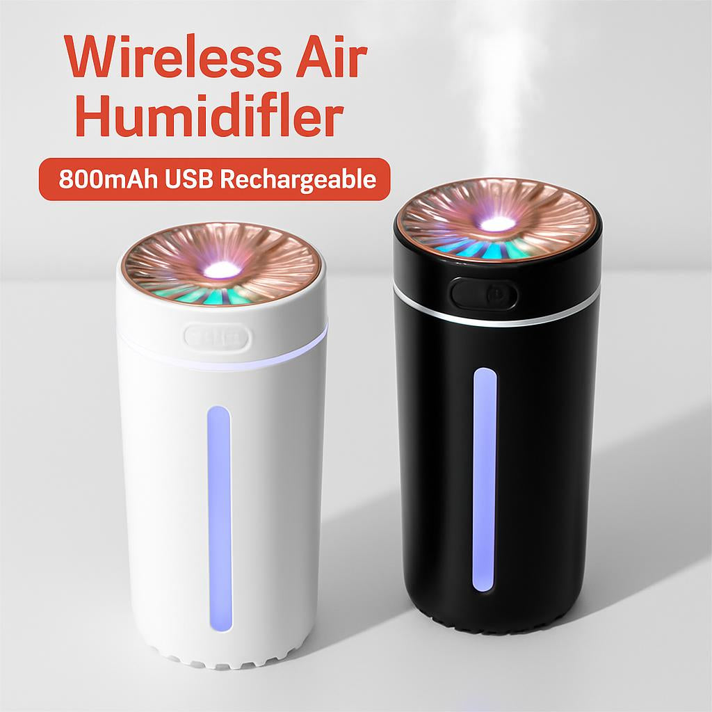Portable Car Humidifier with Blue LED Light - Enhance Air Quality On-the-Go