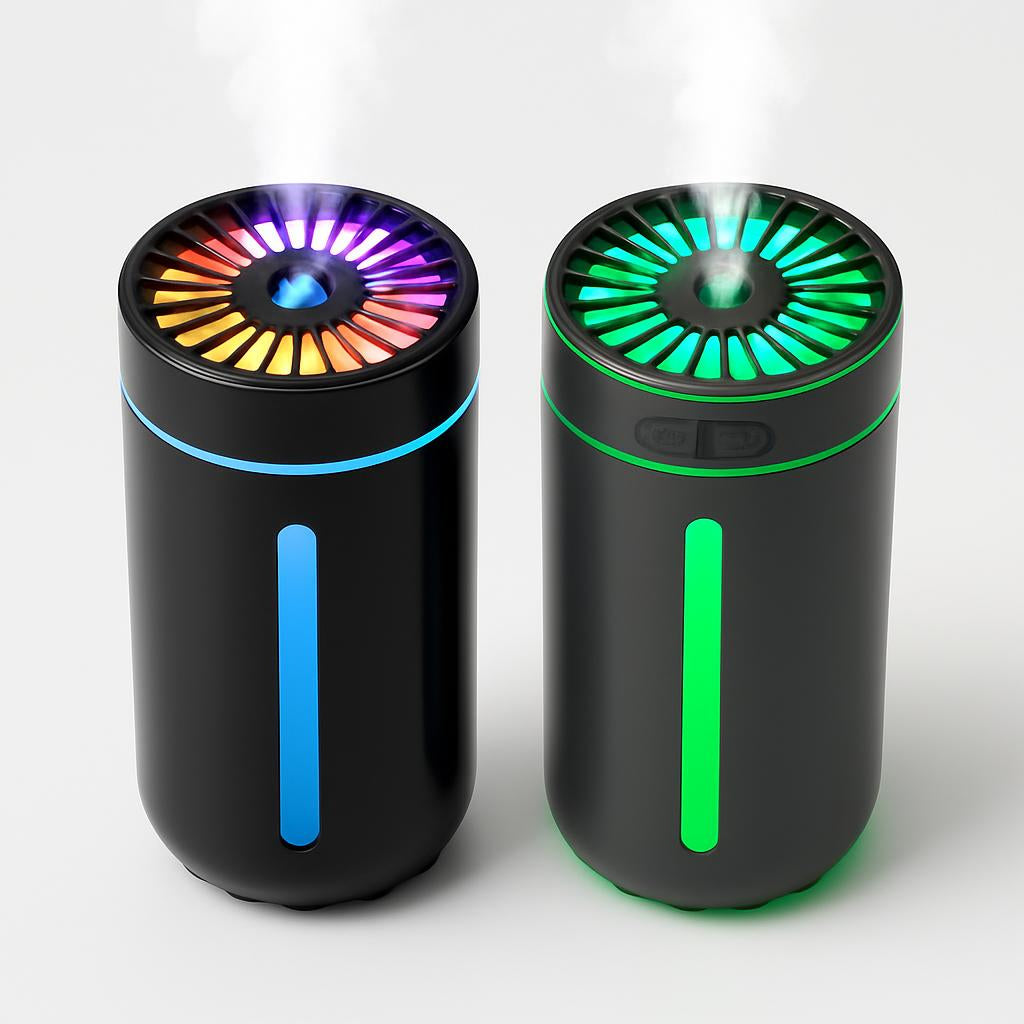 Portable Car Humidifier with Blue LED Light - Enhance Air Quality On-the-Go