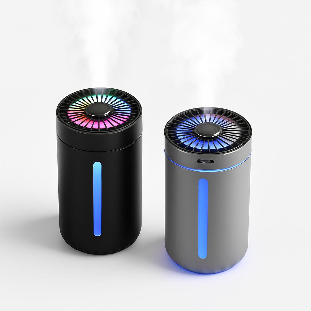 Portable Car Humidifier with Blue LED Light - Enhance Air Quality On-the-Go